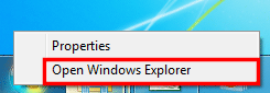 select Open Windows Explorer