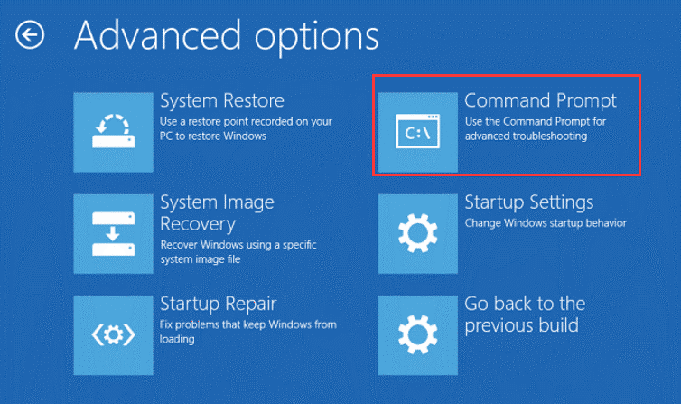 click on Command Prompt