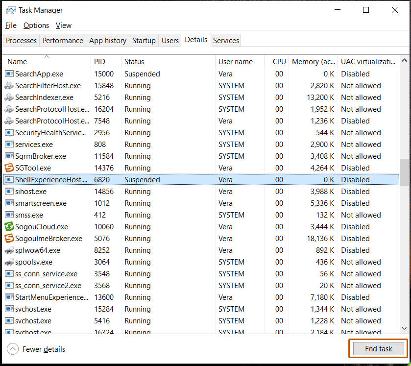 end ShellExperienceHost.exe