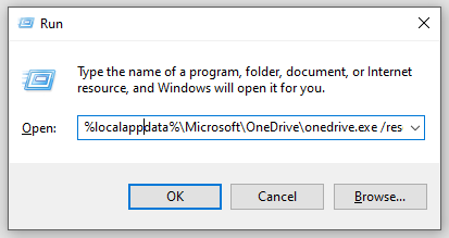 reset OneDrive