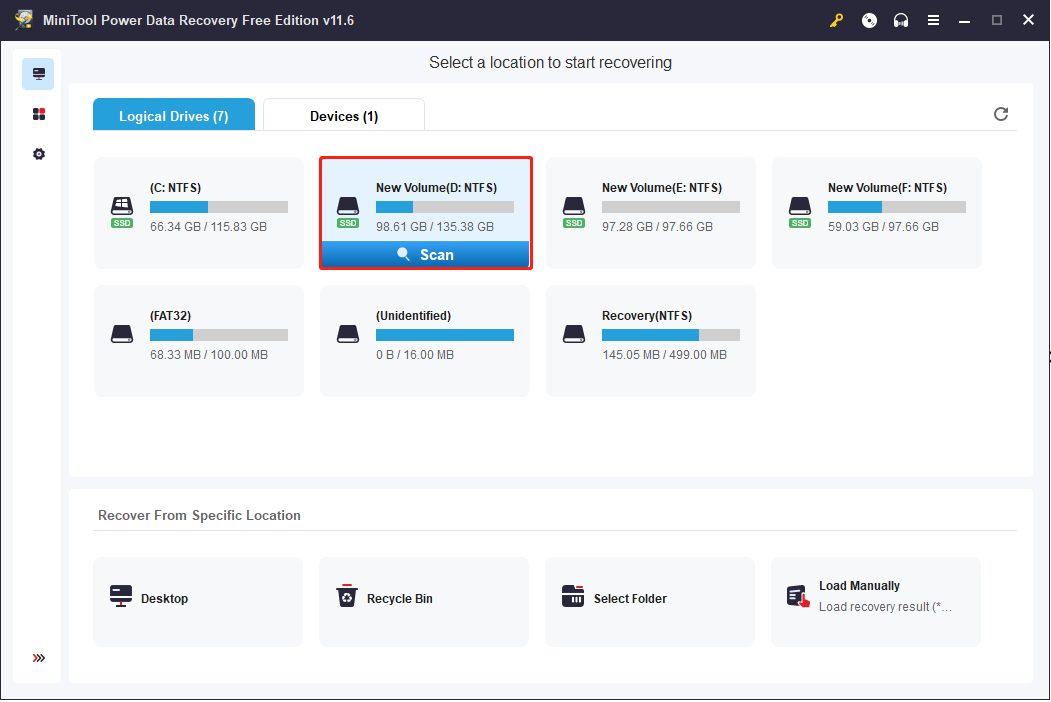 choose a partition to scan