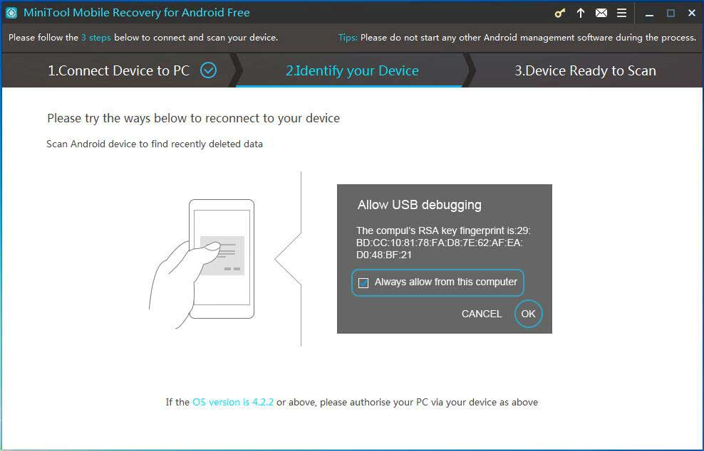 allow USB debugging