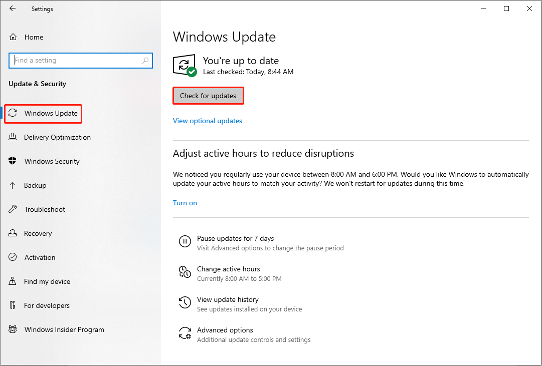 update Windows