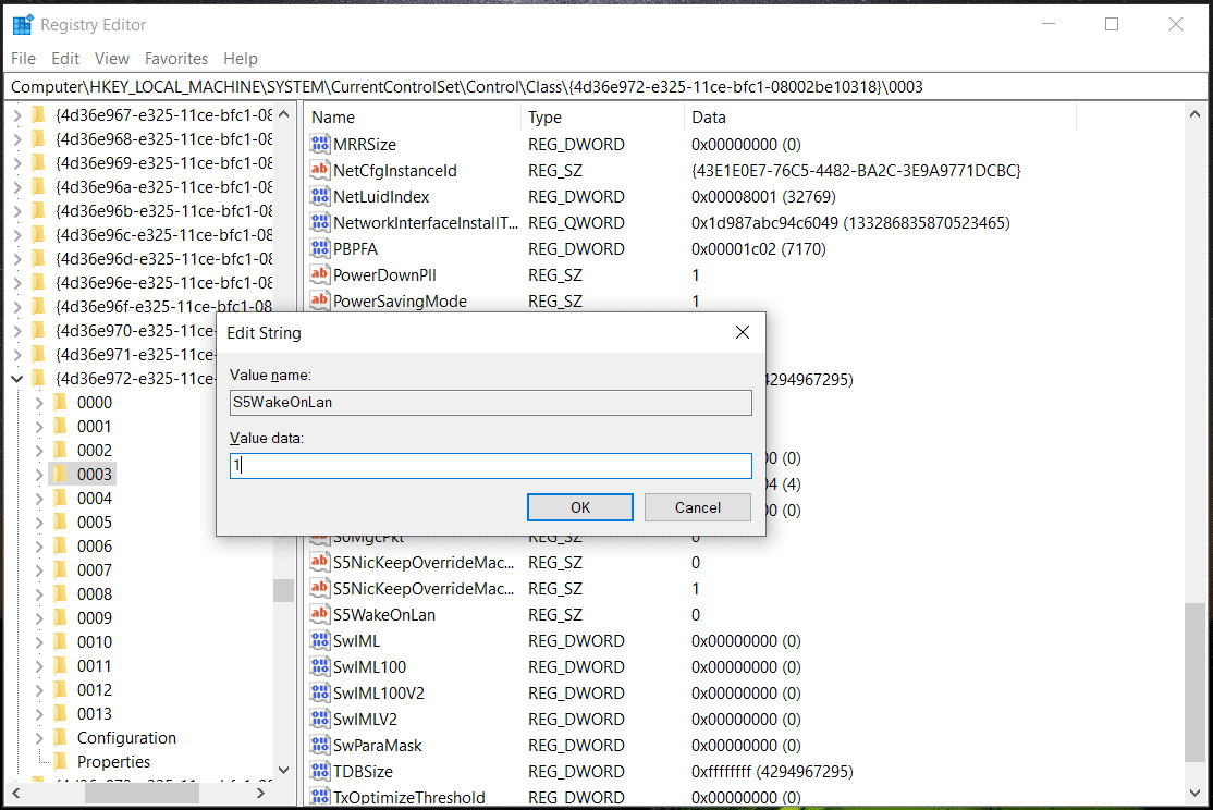 edit S5WakeOnLAN to fix Wake on LAN