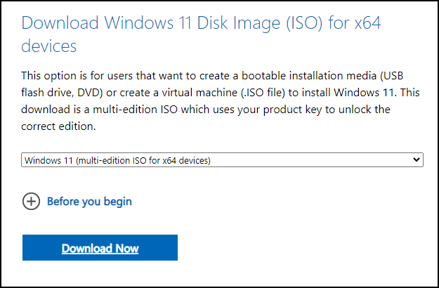 download the ISO file