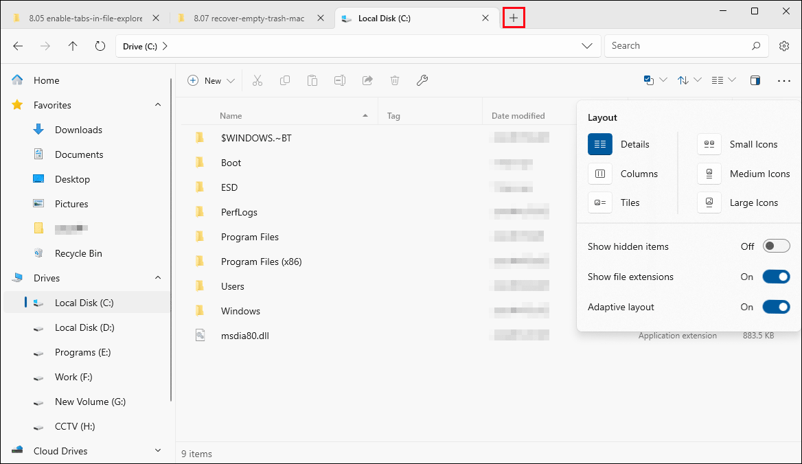 the Files app