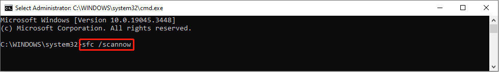 run the sfc /scannow command