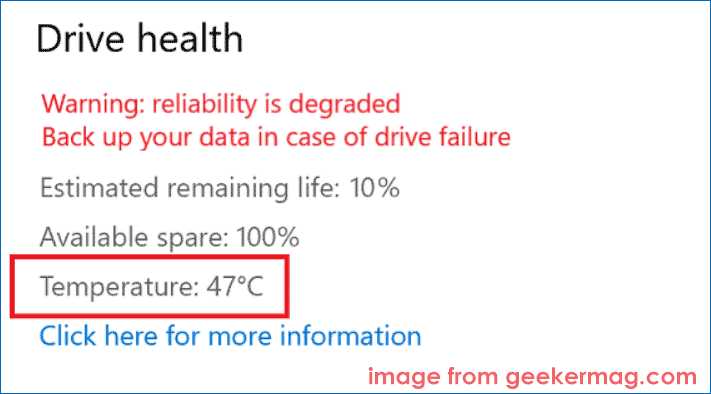 check disk temperature