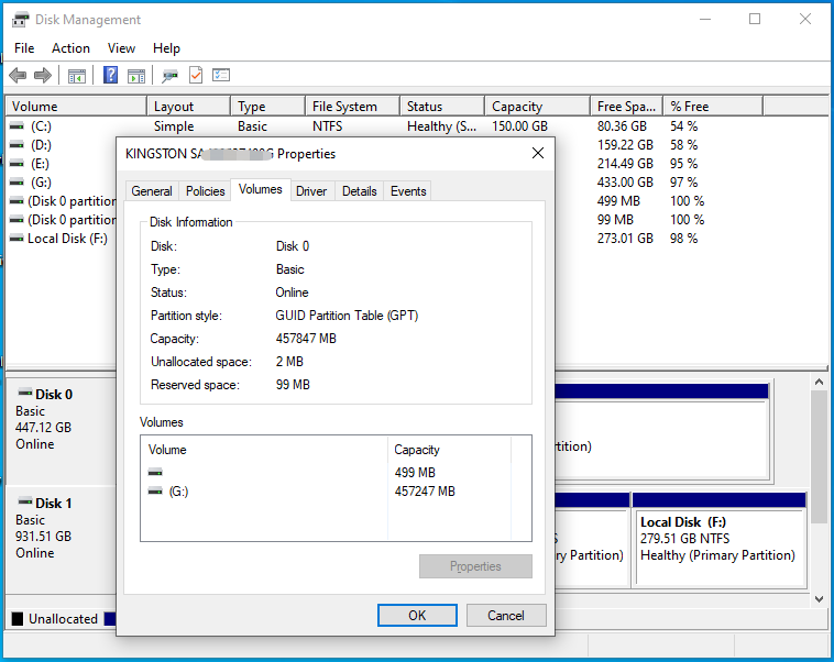 check the disk partition style