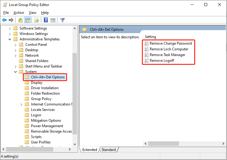 find options’ policies