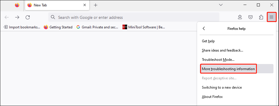 select More troubleshooting information