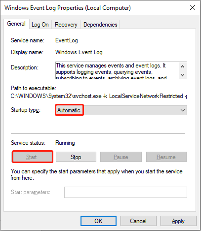 change service settings