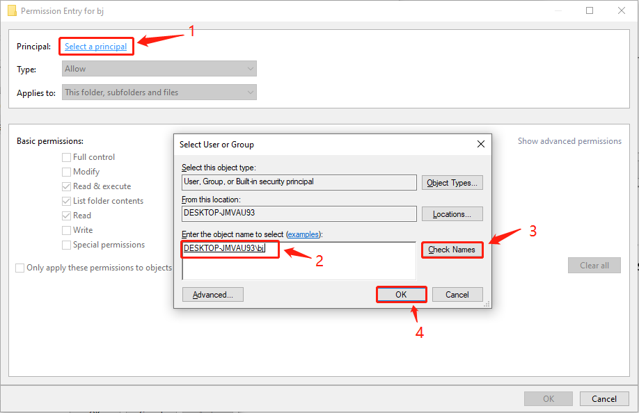 change permissions