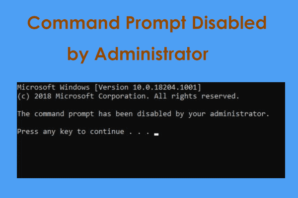 How to Fix Command Prompt Disabled by Your Administrator Win11/10