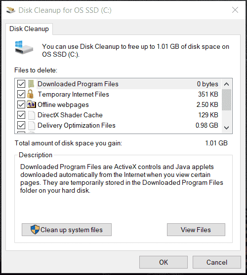 Disk Cleanup Windows 10