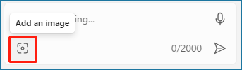 add an image in Windows Copilot