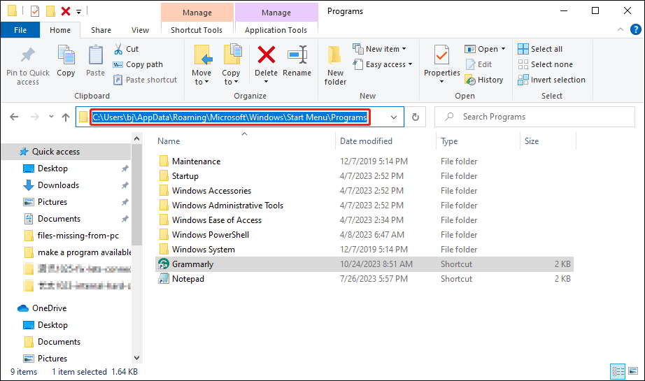locate the app you want to access in all accounts