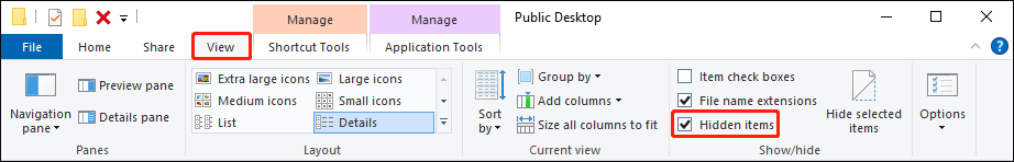 show the hidden folders