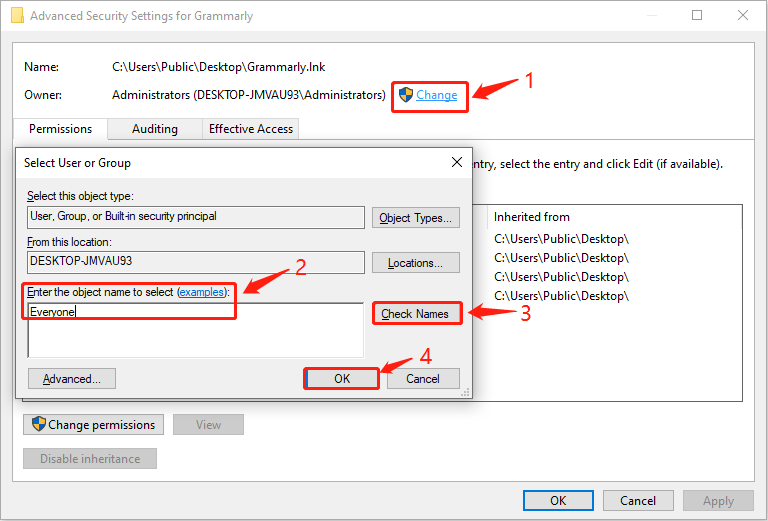 change the owner of this program