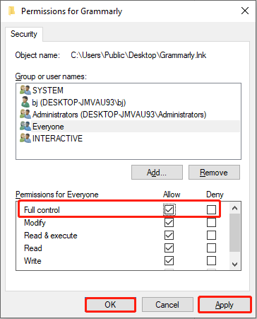 take Full control of the program