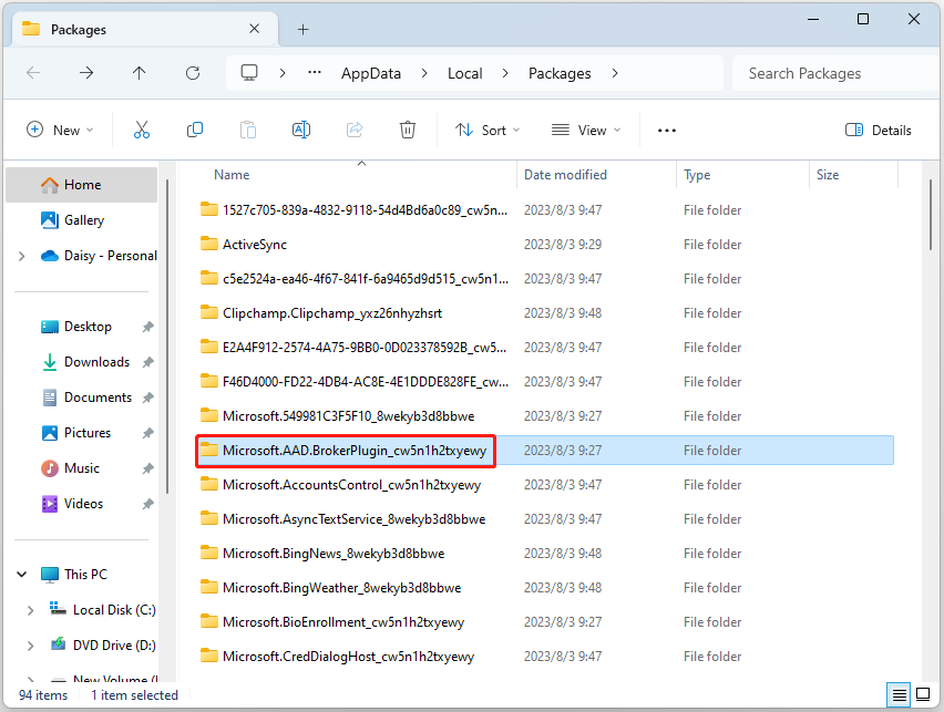 find the Microsoft.AAD.BrokerPlugin_cw5n1h2txyewy folder