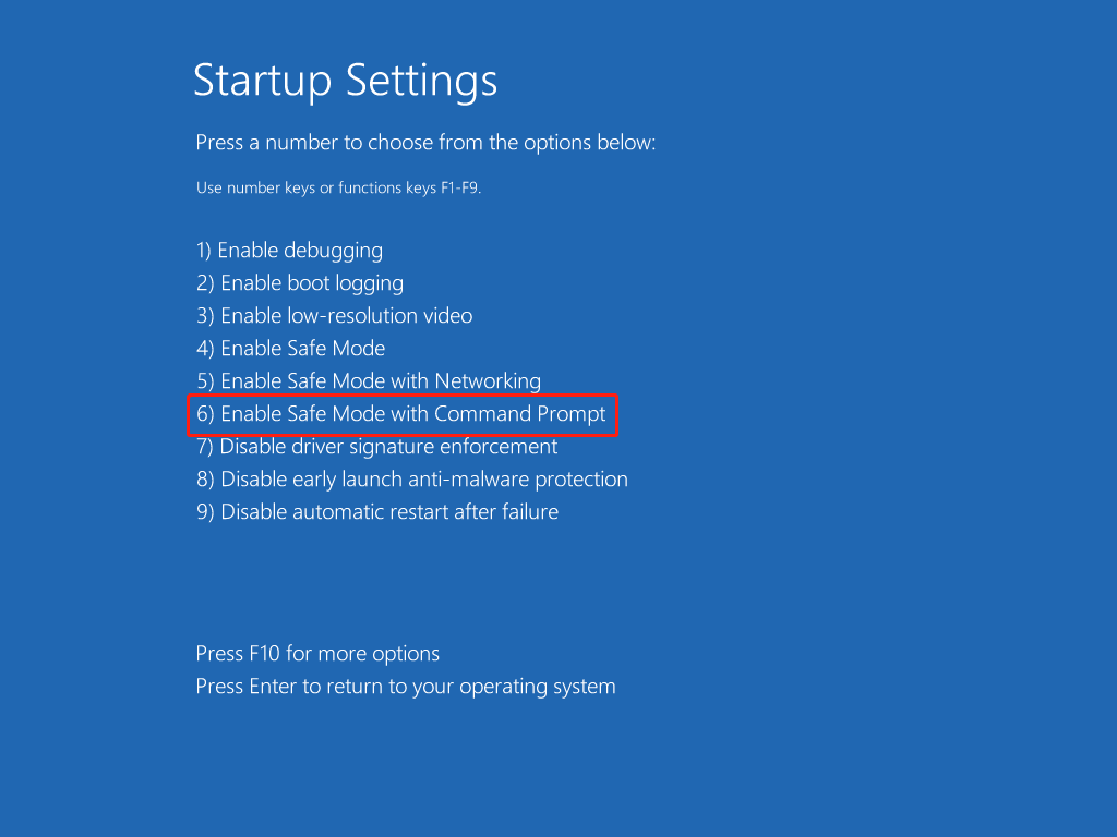 Enable Safe Mode with Command Prompt