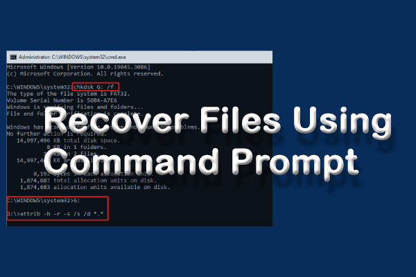 Recover Files Using CMD: Easy and Portable Ways