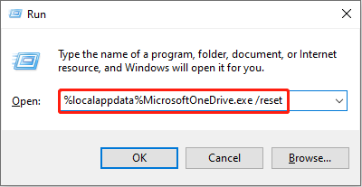 reset OneDrive