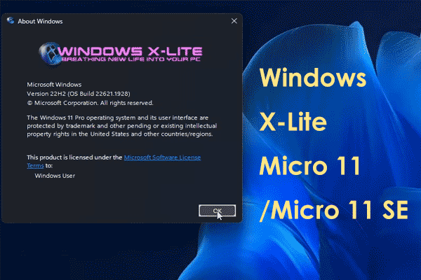 Windows X-Lite Micro 11/Micro 11 SE Download ISO & Install