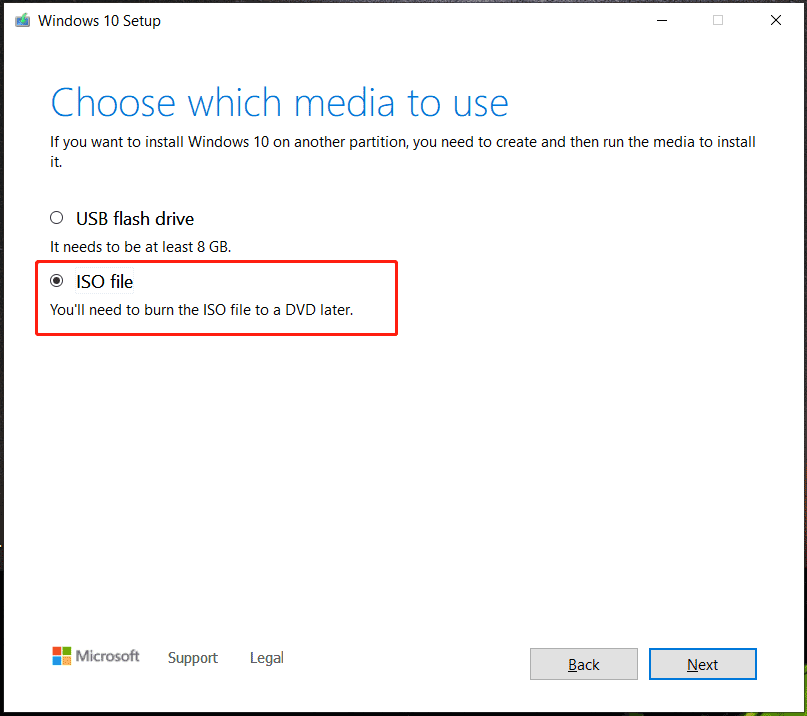 download Windows 10 ISO via Media Creation Tool
