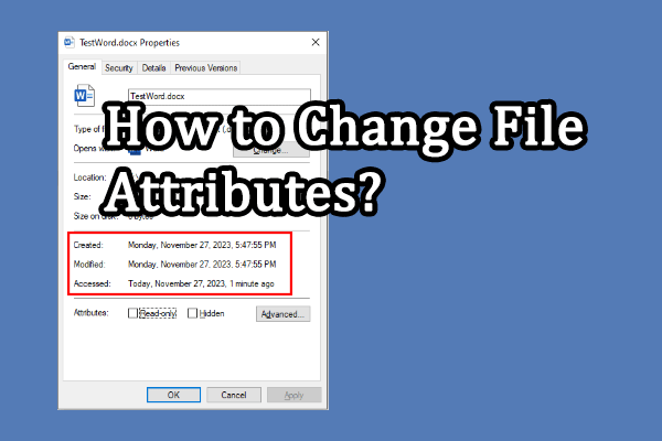 Easily Change File Attributes: Create/Modified/Access Date