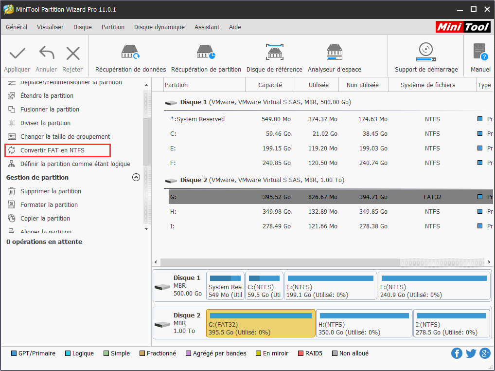 Convertir FAT en NTFS