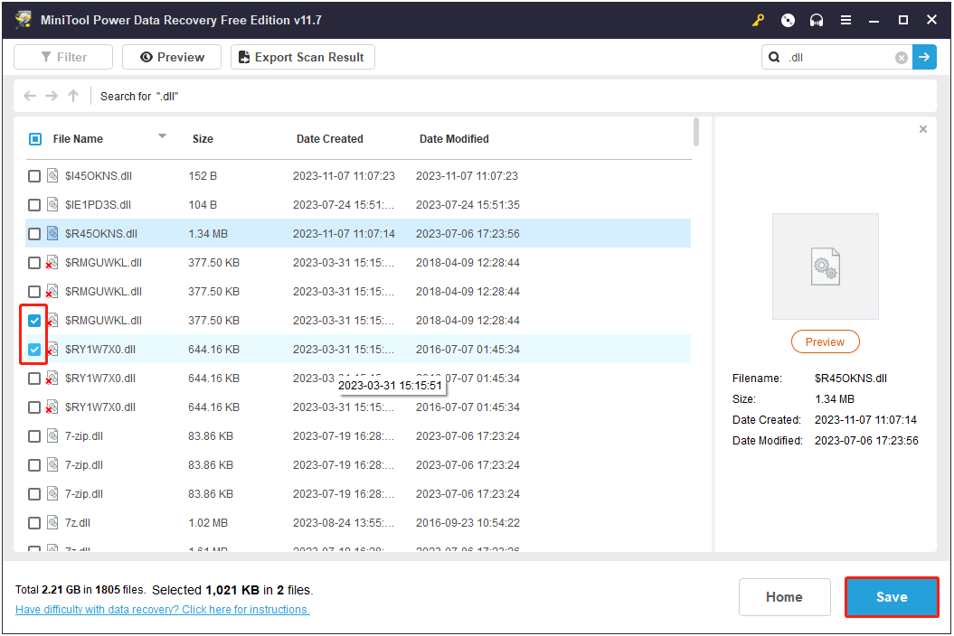 save needed DLL files