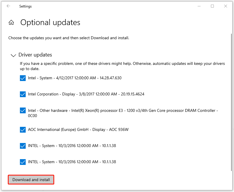 click Download and install