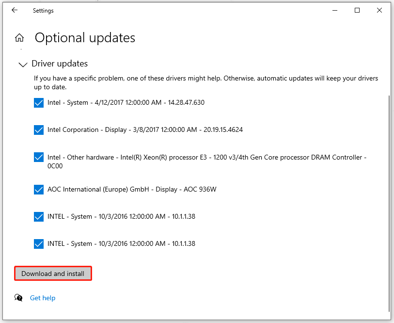 click Download and install