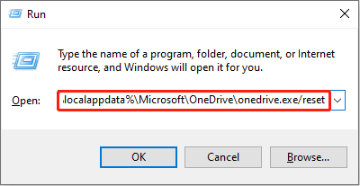 reset OneDrive