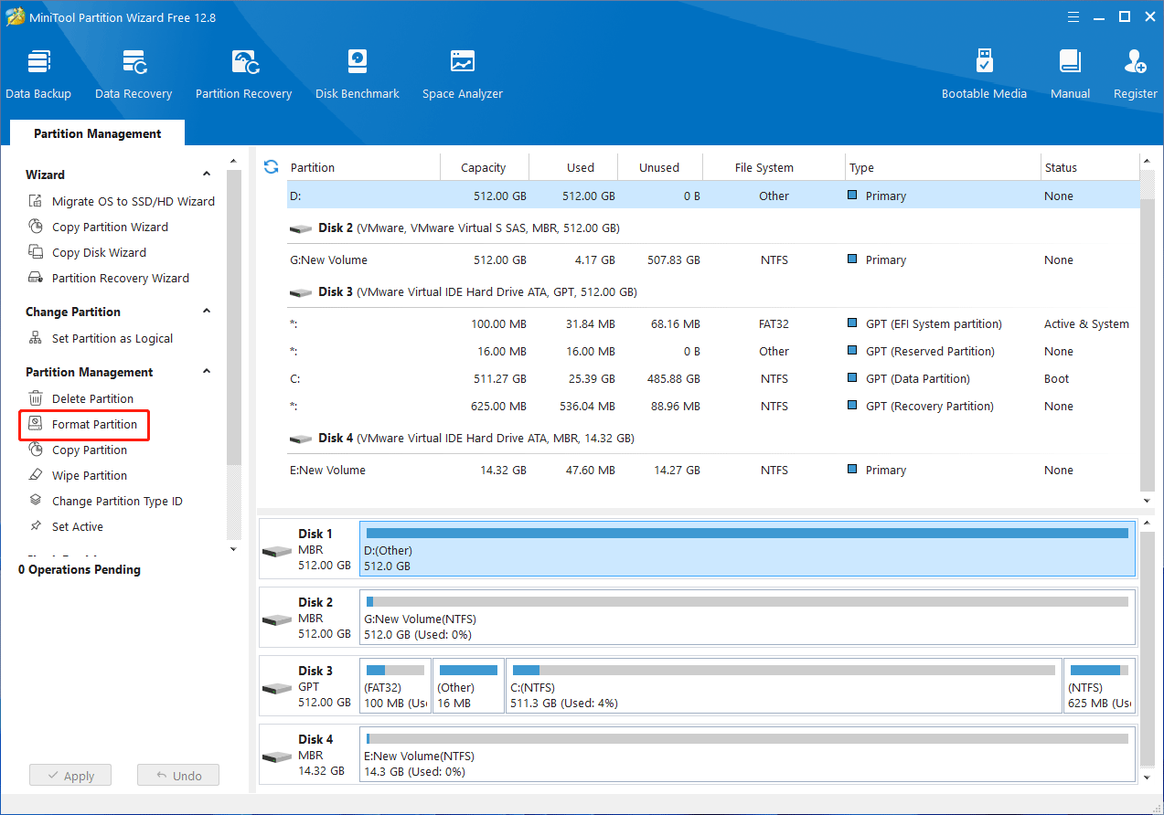 click Format Partition