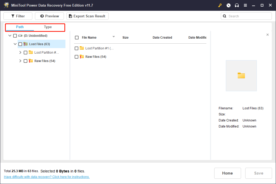 locate files by path or type