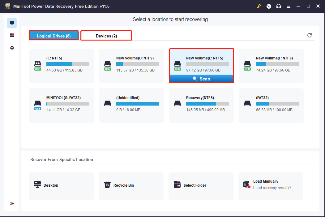 choose a partition to scan