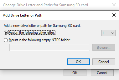 assign a drive letter