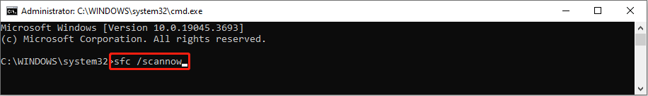 run the sfc /scannow command