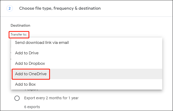 choose Add to OneDrive