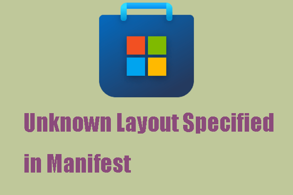 Fix: Something Bad Happened. Unknown Layout Specified in Manifest