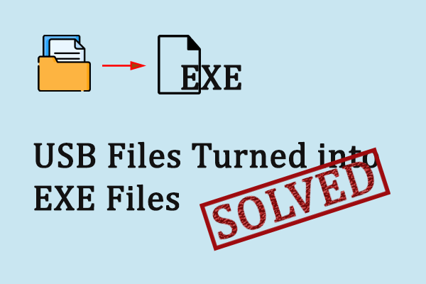 What to Do When USB Files Turned into EXE Files? Learn from Here