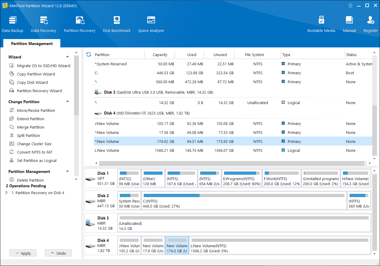 preview partition recovery effect