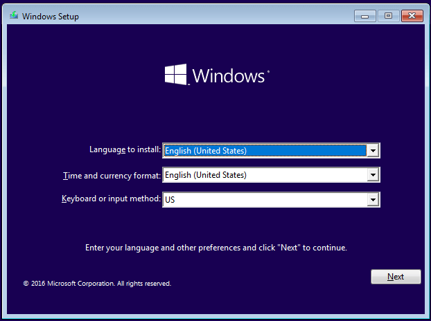 install Windows