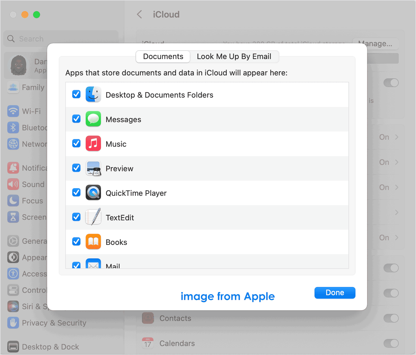 backup documents to iCloud