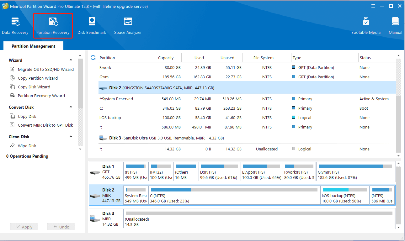 perform partition recovery