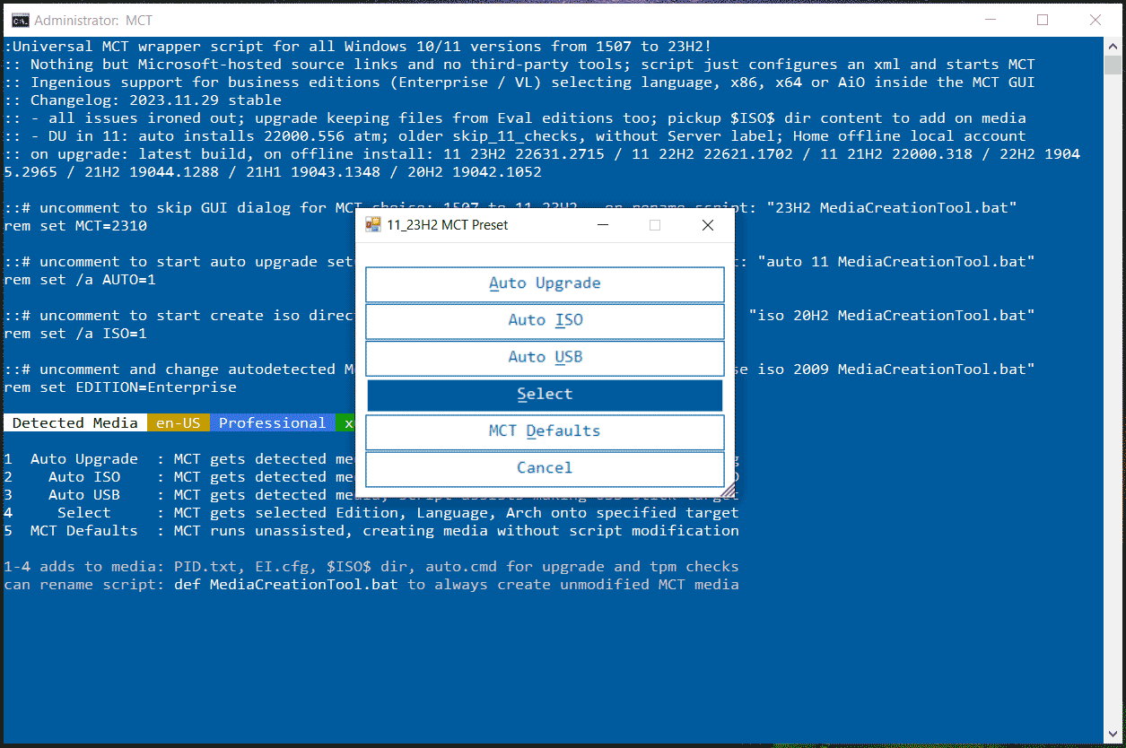 Auto ISO or USB