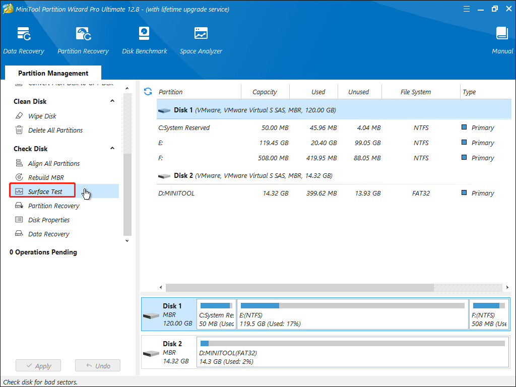 select Surface Test